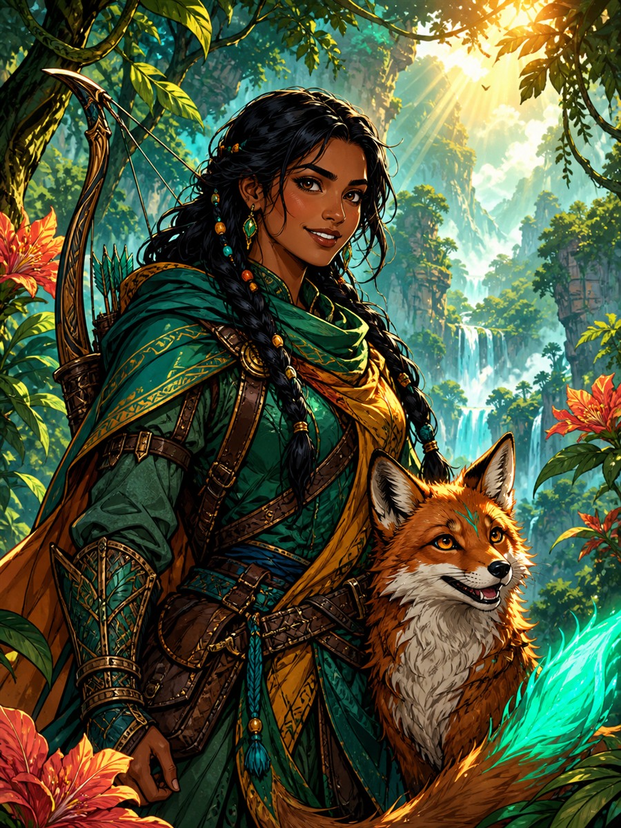 Suri Foxglove AI fantasy character portrait