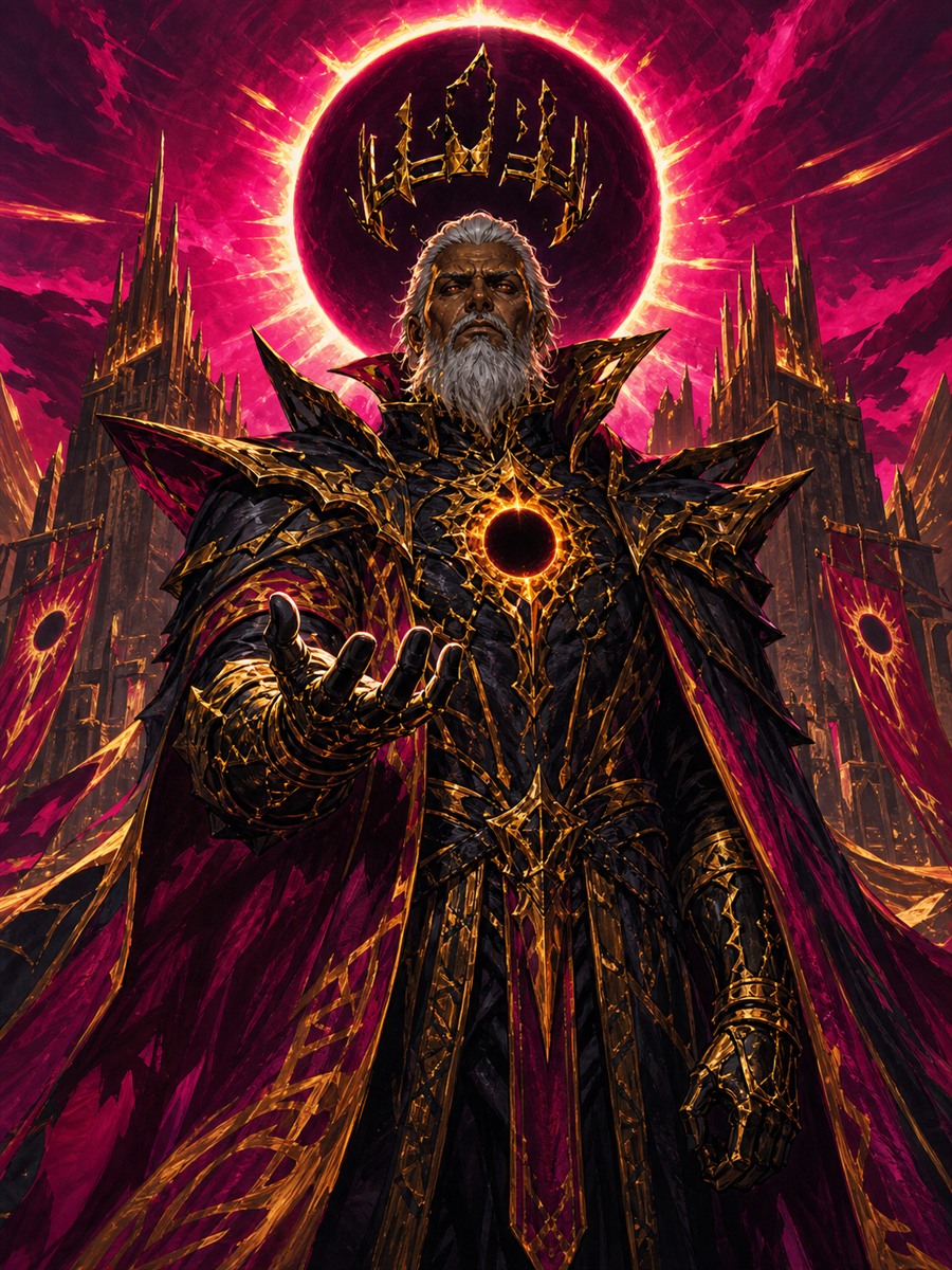 Varkos Dreadcrown AI fantasy character portrait