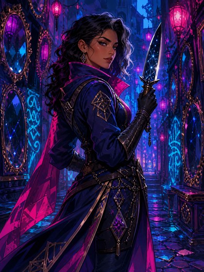Zafira Nightglass AI fantasy character portrait