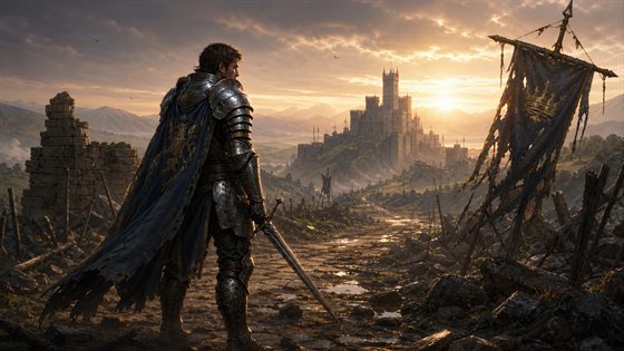 The Broken Crown Road quest scene