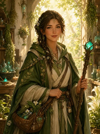 Mira Dawnleaf AI fantasy character portrait